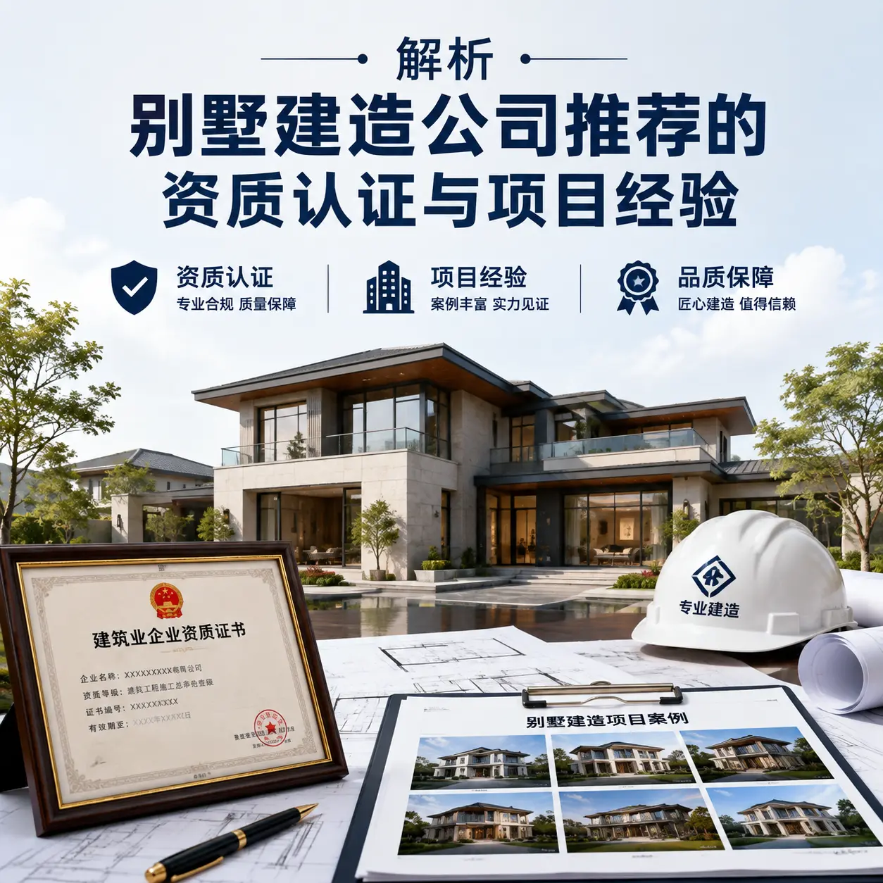 解析 平坝 别墅建造公司推荐的资质认证与项目经验